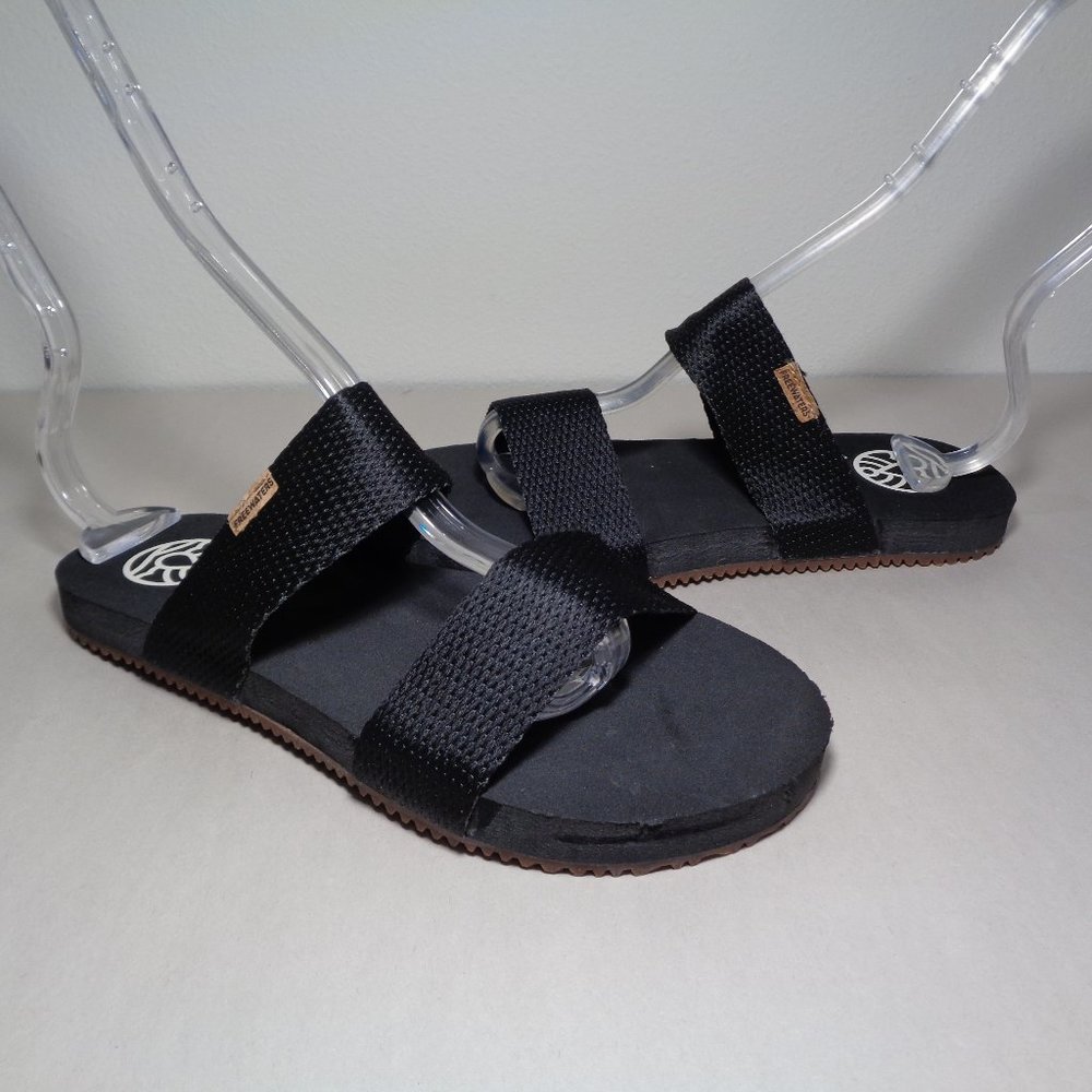 Freewaters Size 8 M SUPREEM LA JOLLA Black Slip On Sandals New Women's Shoes